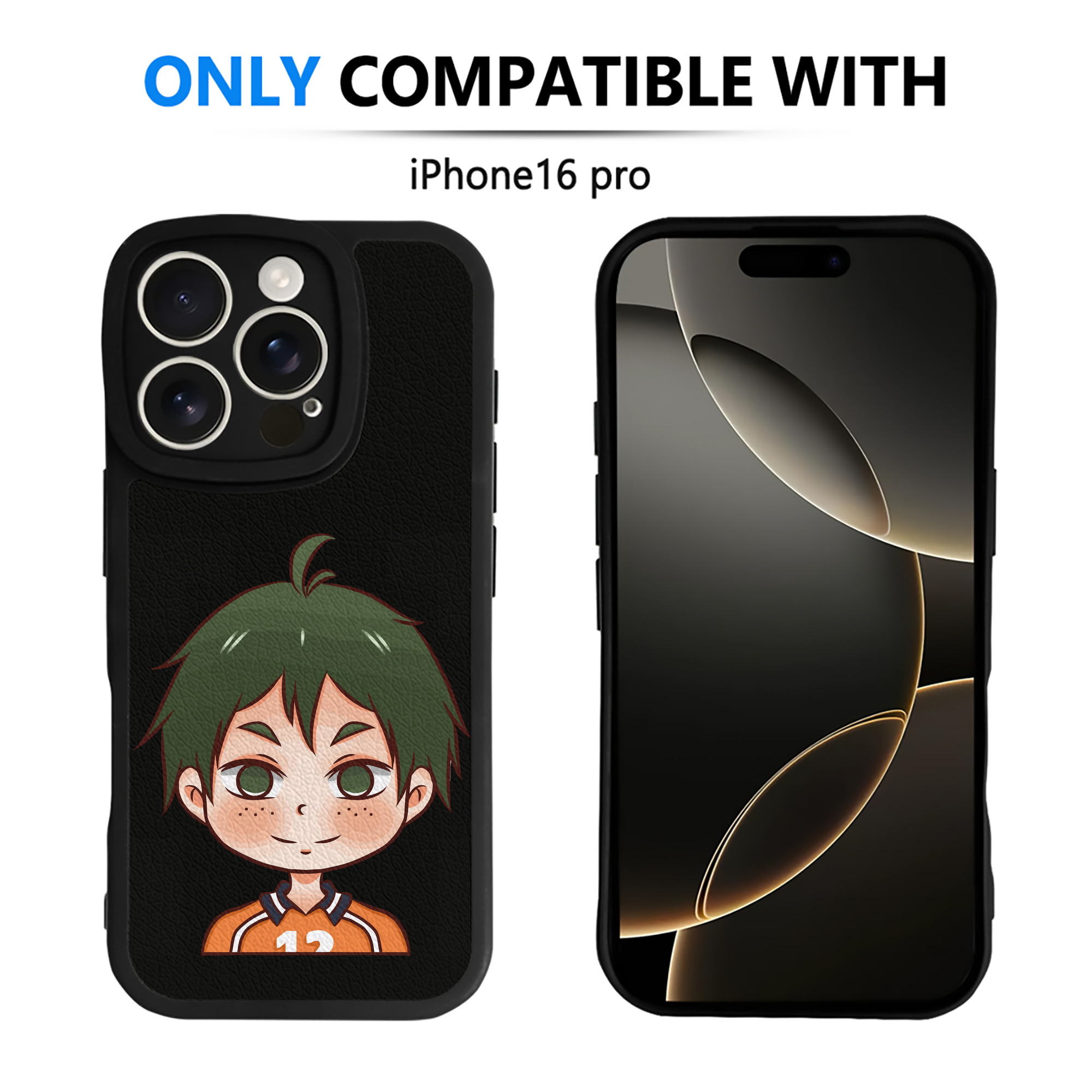 （画像用） ハイキュー!! Haikyu!! 【iPhone 16シリーズ対応】シリコンスマホケース（レザー調） 材質：シリコン